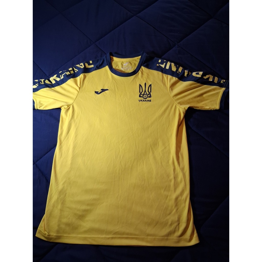 Joma Ukraine National Team‎ Soccer Jersey Mens Small Yellow Blue Football Shirt
